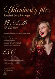 Valentínsky ples v Tanečnej škole Plešinger 14.2.2026